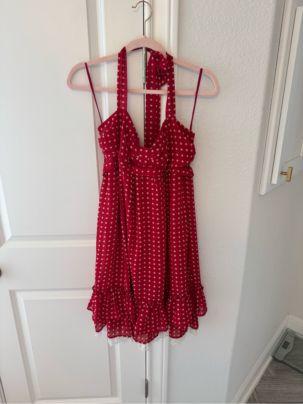 Red Polka Dot Halter Sundress